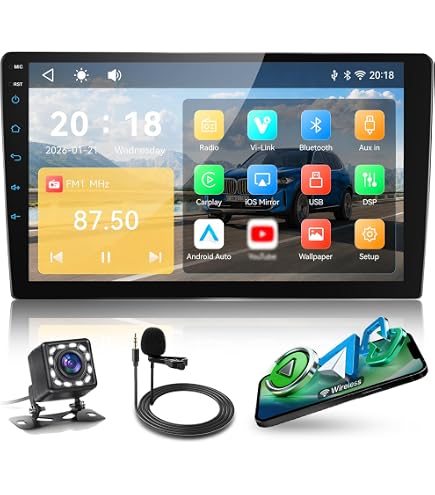 Amazon.co.jp: カーステレオ Carplay & Android Auto 10 インチタッチ