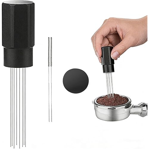Espresso Tool, 54mm Coffee Distribution Stirrer with Stainless Steel Needles | Professional Espresso Needle Distributor for E