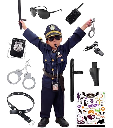 Amazon.co.jp: Mopoq 18個警察コスチュームキットのためにキッズ