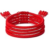 ASEWIHA Handmade Tibetan Lucky Red String Bracelets for Protection Womens Lucky Rope Woven Braided Bracelet