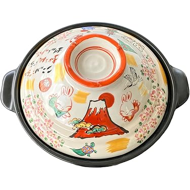 蒸し器付き土鍋　２人〜３人用 銀峯 花三島 8号鍋 土鍋 2～3人用 | キッチン・調理器具,調理