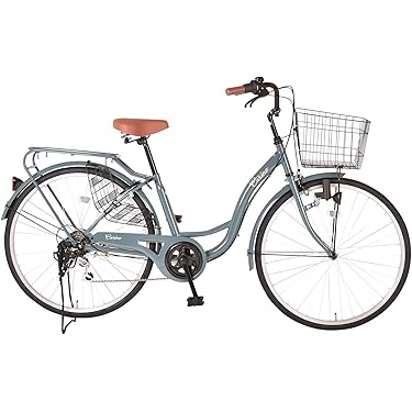 ミ*キ様 シティサイクル 女性用 グレー バスケット付き シティサイクル（色：グレー系）｜自転車車体｜自転車｜車