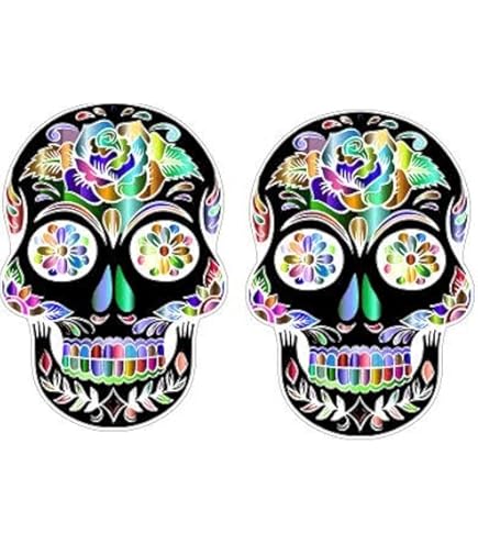 Amazon.co.jp: Sugar Skull シュガースカル 骸骨ステッカー Dia De Los