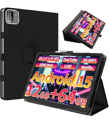 Amazon.co.jp: Android 16タブレット 10インチ wi-fiモデル 12GB+64GB+