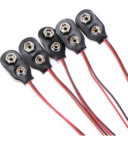 LampVPath 40 Pack – 9V Battery Holder With On/Off Switch & Leads, Plastic Case For Electronics Projects