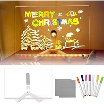 Amazon.co.jp: led ノートボード ライト付きアクリルホワイトボード お