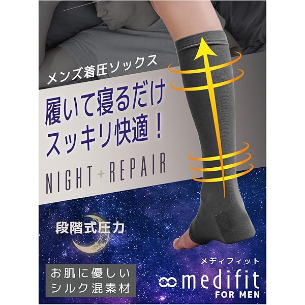 Amazon.co.jp: メディキュット Mediqtto for Men, night socks