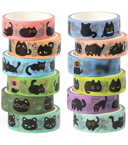 Amazon | MANGO ART COMPANY マスキングテープ 幅20mm×長さ7m 猫戦隊