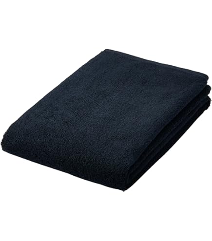 Amazon.co.jp: 無印良品 ふっくらパイルバスタオル・ネイビー 4枚組 60