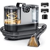 【日本法人運営】 SAMONIC スチームクリーナー 加熱式 【20000Pa超強吸引力×100℃蒸気噴射】 布洗浄機 大容量水タンク PSE認証済み | カーペットクリーナー 自動洗浄機能 收納便利 超軽量 家庭用リンサークリーナー 5m電源コード