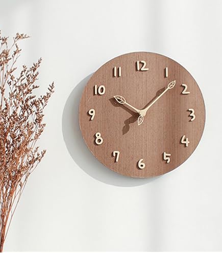 Amazon.co.jp: belaDESIGN 壁掛け時計 ドイツ産 天然木 ブナ 木製 丸形