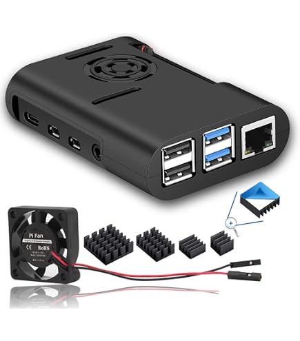 Amazon.co.jp: Raspberry Pi 4 Model B アルミニウムケース デュアル