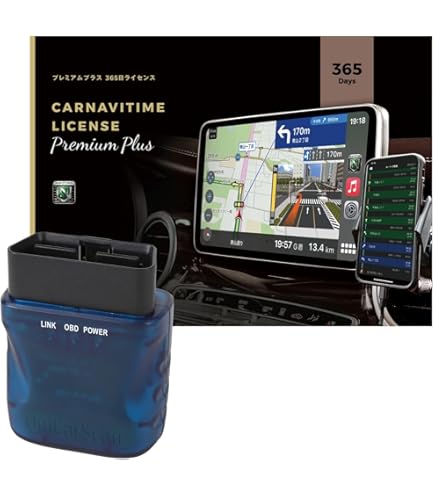 Amazon.co.jp: CARISTA OBD2 アダプタ + カーナビタイム（プレミアム