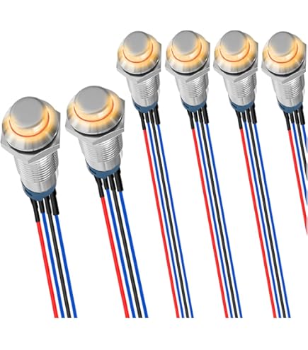 Amazon.co.jp: マル信無線電機 押しボタンスイッチ OFF-ON 赤 MS-358-0