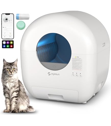 猫のトイレをスマートに自動掃除します カメラ付き全自動猫砂お掃除アプリ遠隔(白) Amazon | 猫のトイレをスマートに自動掃除します カメラ付き全自動猫砂