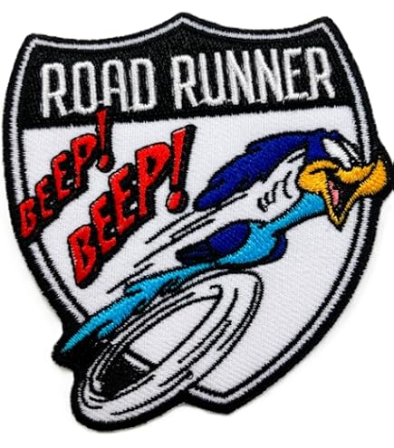 No.1155 ☆横振り刺繍パッチ☆ ROAD RUNNERS Amazon | ワッペン ロードランナー ROAD RUNNER beep beep