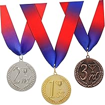 Amazon.co.jp: 3個 メダル 陸上競技 メダル 銀 メダル 賞品