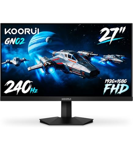 KOORUI 24 Inch Gaming Monitor, 180Hz FHD 1080P VA Display with