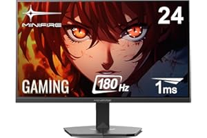Minifire ゲーミングモニター 24インチ 180Hz sRGB 110% HDR10 300cd/m² DCI-P3 80% Adaptive Sync FHD 16.7M(8 bits) VESA 75*75mm DP1.4 HDMI ポー - 1