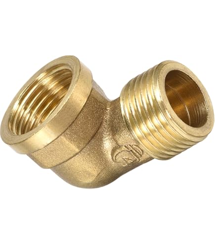 Amazon.co.jp: DTGN 1/2 BSP x 1/2 PT (オス x メス) 90度 真鍮パイプ