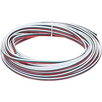 Amazon.co.jp: uxcell 20 AWGフラットリボンワイヤー LED延長ケーブル3