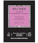 Amazon.co.jp: Arches アルシュ 水彩紙 ブロック 300g細目10X25 20枚