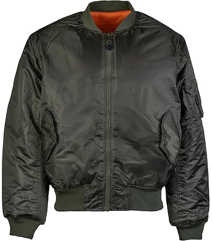 Amazon | MIL-TEC MA1 US フライトジャケット BASIC ナイロンシェル