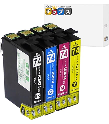 Amazon.co.jp: 【純正品同様全色顔料系インク】IC4CL74 エプソン
