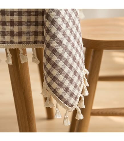 Amazon｜SAWAN テーブルクロス シンプル 格子柄 グレー 140x220cm