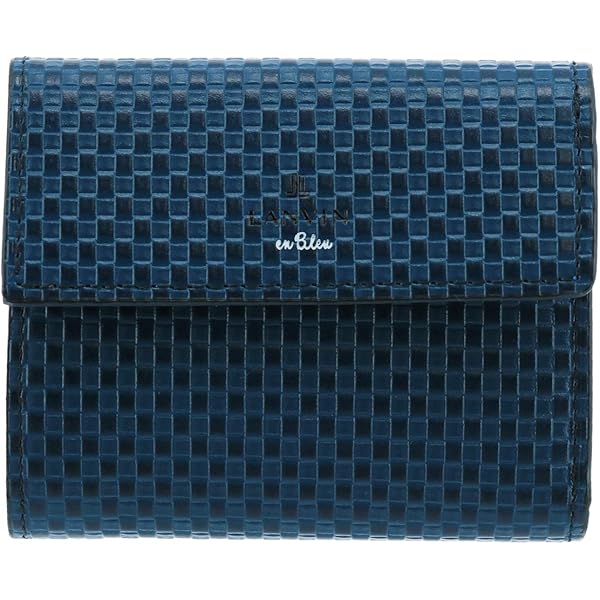 新品　ランバンオンブルー 三つ折り財布　グレイッシュブルー LANVIN en Bleu 最大46%☆8/24まで ランバンオンブルー 三つ折り