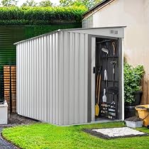 Amazon | 物置 屋外 スチール 倉庫 戸外収納庫 幅153*奥行き206*高181 