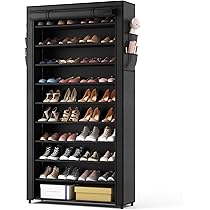Amazon｜シューズラック 省スペース Shoe Rack 木製 靴ラック 縦型