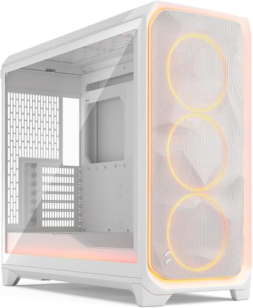 Fractal Design Meshify 3 XL Ambience Pro RGB White TG Clear Tint フルタワー型PCケース クリアティント 強化ガラスパネル ホワイト FD-C-MES3X-05 CS8872 - 1