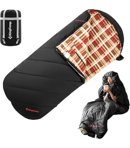 特価商品】KingCamp 寝袋 シュラフ 冬用 封筒型 大きいサイズ フランの通販 by えび's shop｜ラクマ KingCamp 寝袋  シュラフ 冬用 封筒型 大きいサイズ フランネル生地 保温 耐寒 オールシーズン ワイド 快適温度2℃/ 6