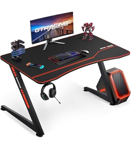 Amazon.co.jp: GTRacing ゲーミングチェア オットマン付き デスク  