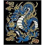 東洋ケース シール デコレーション (スマホ・ガラケー) 蒔絵シール 守護神獣絵巻 青龍 SHINJU-01