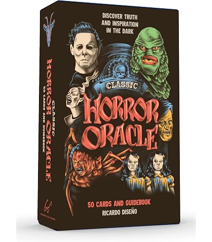 Jeux Tarot The Unemployed Philosophers Guild – Horror Tarot Todd Alcott : Jeu De 78 Cartes Horreur Inspiré Littérature Macabre & Culture Pop Effrayante – Coffret Livre Avec Livret