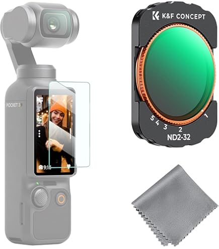 Amazon | K&F CONCEPT DJI OSMO Pocket 3用磁気式フィルター ブラック