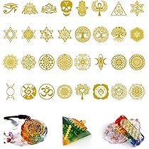 Amazon.co.jp: iSuperb レジン デコ素材 金銅 32枚セット 合金素材 