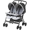 GRACO (グレコ) 二人乗りベビーカー デュオスポーツ 1か月~36か月まで A型ベビーカー 背面 レインカバー付 (ジェミニブラック) 67048