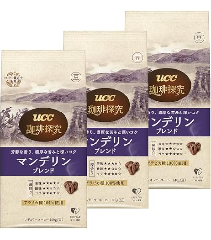 Amazon | UCC 珈琲探究 炒り豆 ブルーマウンテンブレンド 140g袋×12(6
