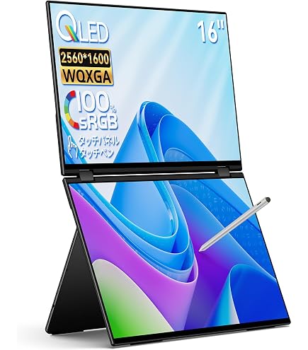 Amazon.co.jp: Cuview デュアル モバイルモニター 有機EL 14インチ 2
