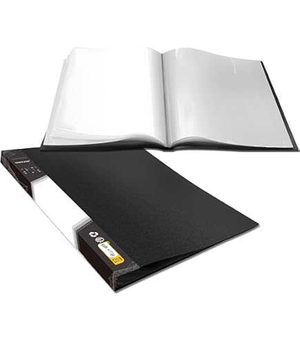 JJRING 16x22 Art Portfolio With 40 Pockets – Diamond Painting Storage Book With Handle, Clear Sleeves, Blue