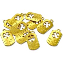 Amazon.co.jp: [ソゾミ株式会社] 金属チャーム クローバー A 60個入 葉