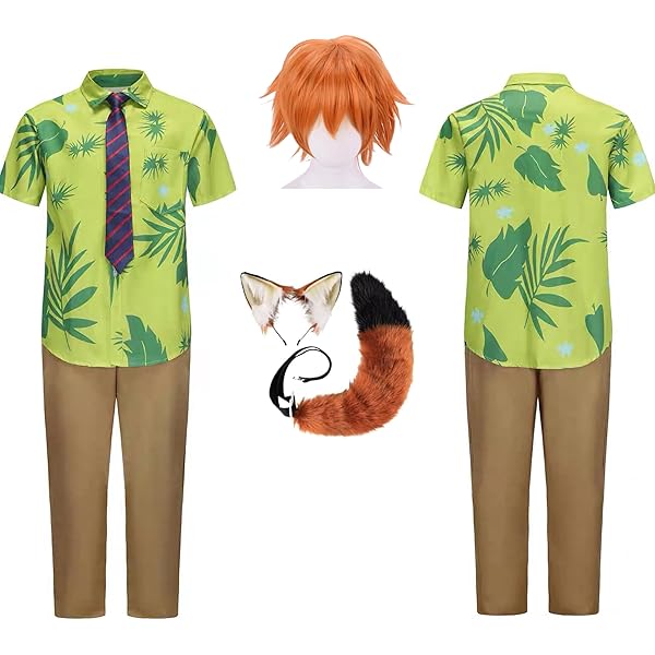 ズートピア ニック・ワイルド 衣装 耳＆尻尾セット 小道具付き Amazon.co.jp: [コスプレ] ハロウィン衣装 ズートピア Zootopia
