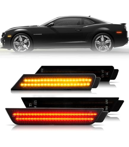 Amazon.co.jp: NJSBYL カマロ スモークレンズ LED サイドマーカー