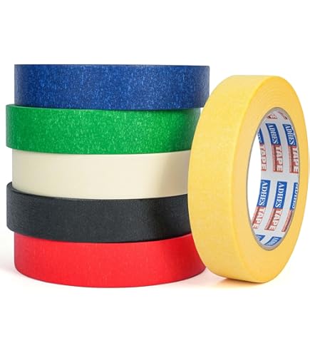 Amazon.co.jp: TOMSING 6色セット マスキングテープ カラフル 無地