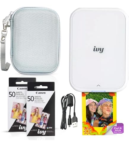 Amazon.co.jp: Canon Ivy Zink カット済み円形ステッカー用紙 20枚