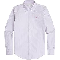 Brooks Brothersブルーキャンディーストライプ16-4 6ボタン コットン オックスフォード キャンディストライプ ボタンダウン