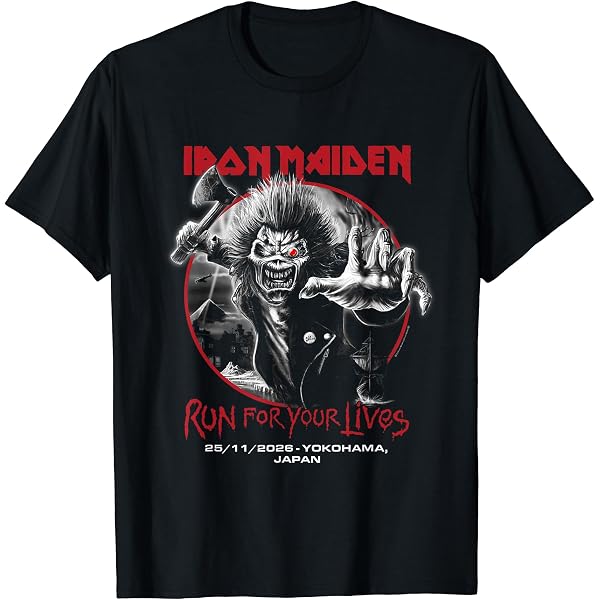 Amazon | アイアンメイデン センジュツエディーレッドサークル Tシャツ
